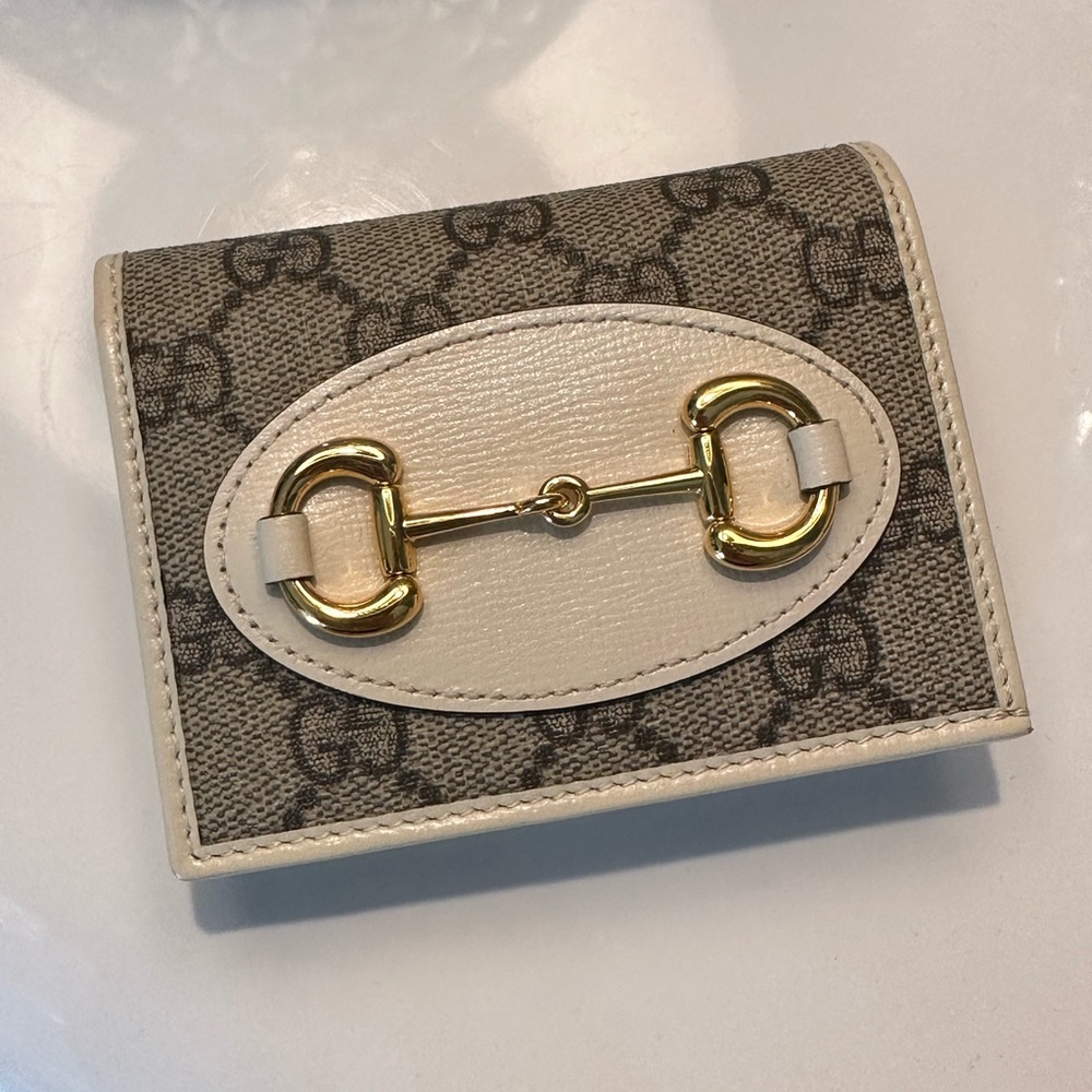 100% Authentic Gucci Horsebit 1955 card case wallet